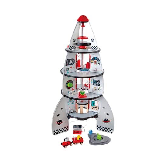 Hape 4-Stage Rocket Ship Playset | 18.82" x 18.82" x 29.13" | Michaels®